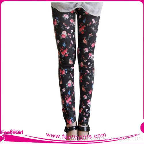 No MOQ Popular Wholesale Flower Print Galaxy Leggings